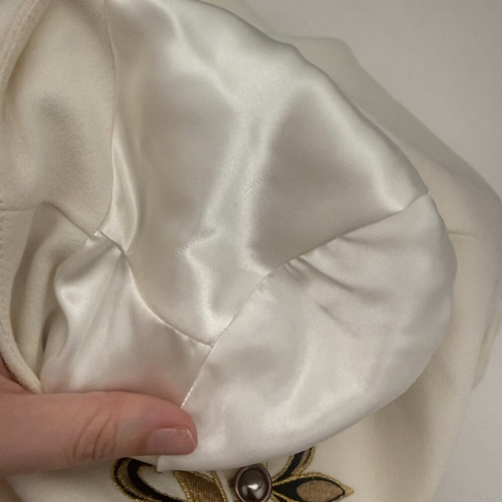Vintage Bob Mackie Ivory Embroidered Jacket | Size S - Picture 12 of 14